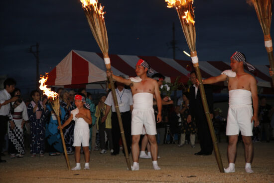 フィナーレの富岡町火祭り