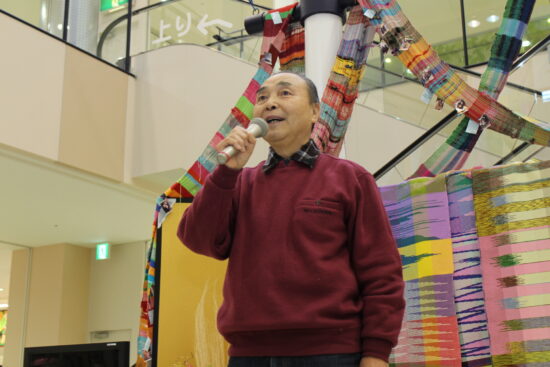 「おおちゃんラジオ」を運営する「ぐるっと大槌」代表の小向幹雄さんから、今までの感謝の言葉をいただきました。